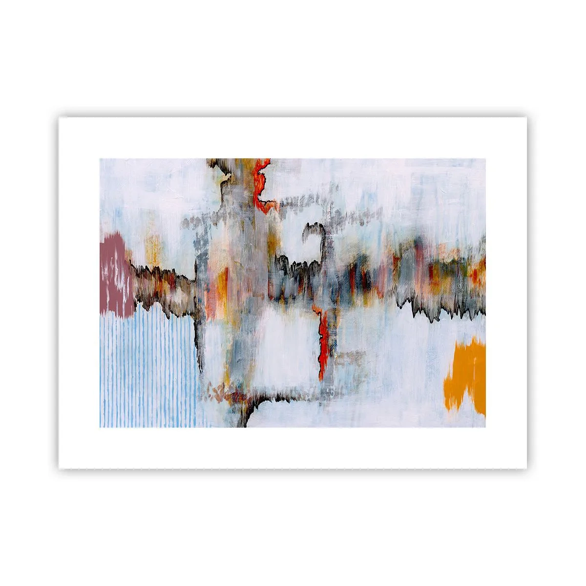 Poster - With a Stick on Water - 40x30 cm