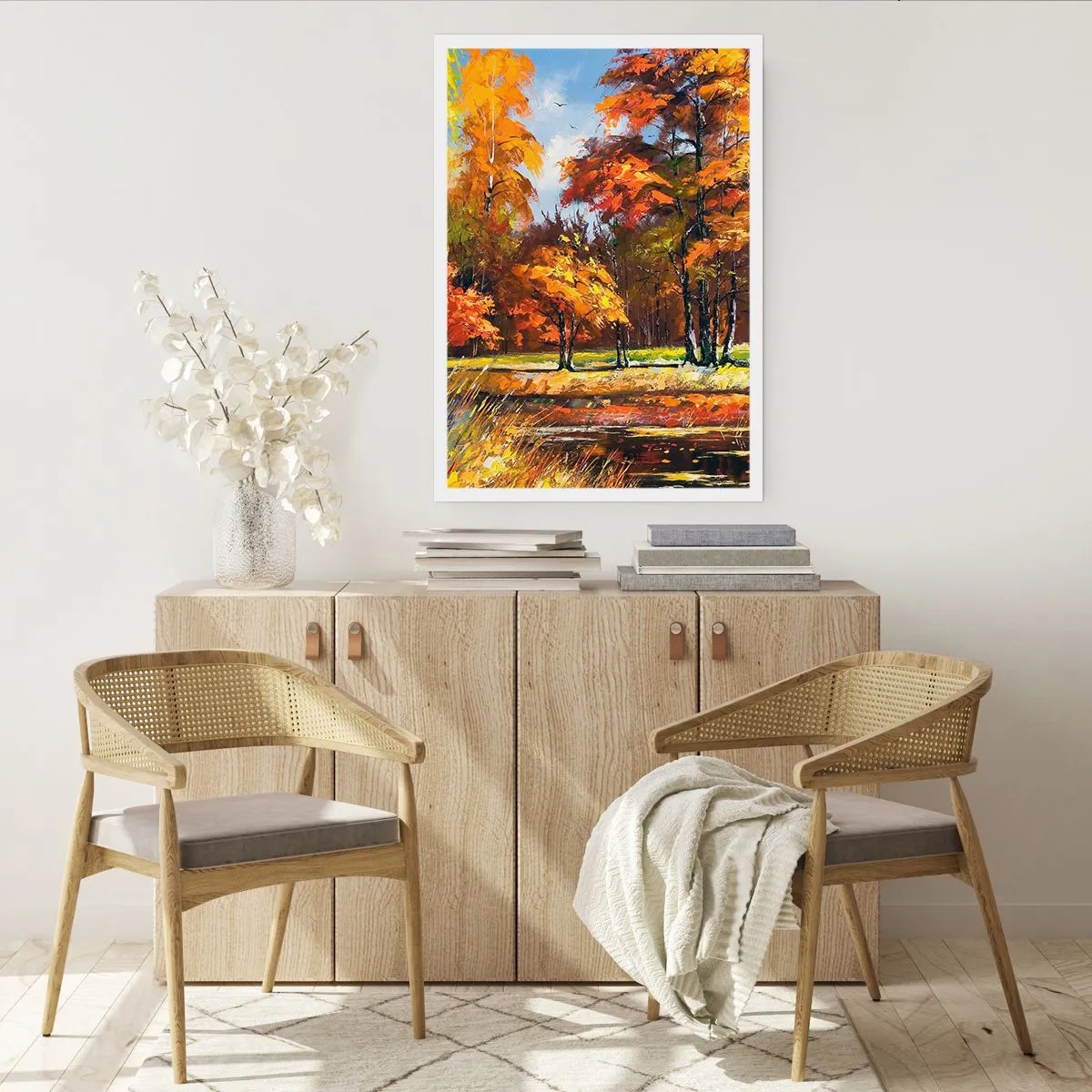 Poster - Landscape in Gold and Brown - 40x50 cm