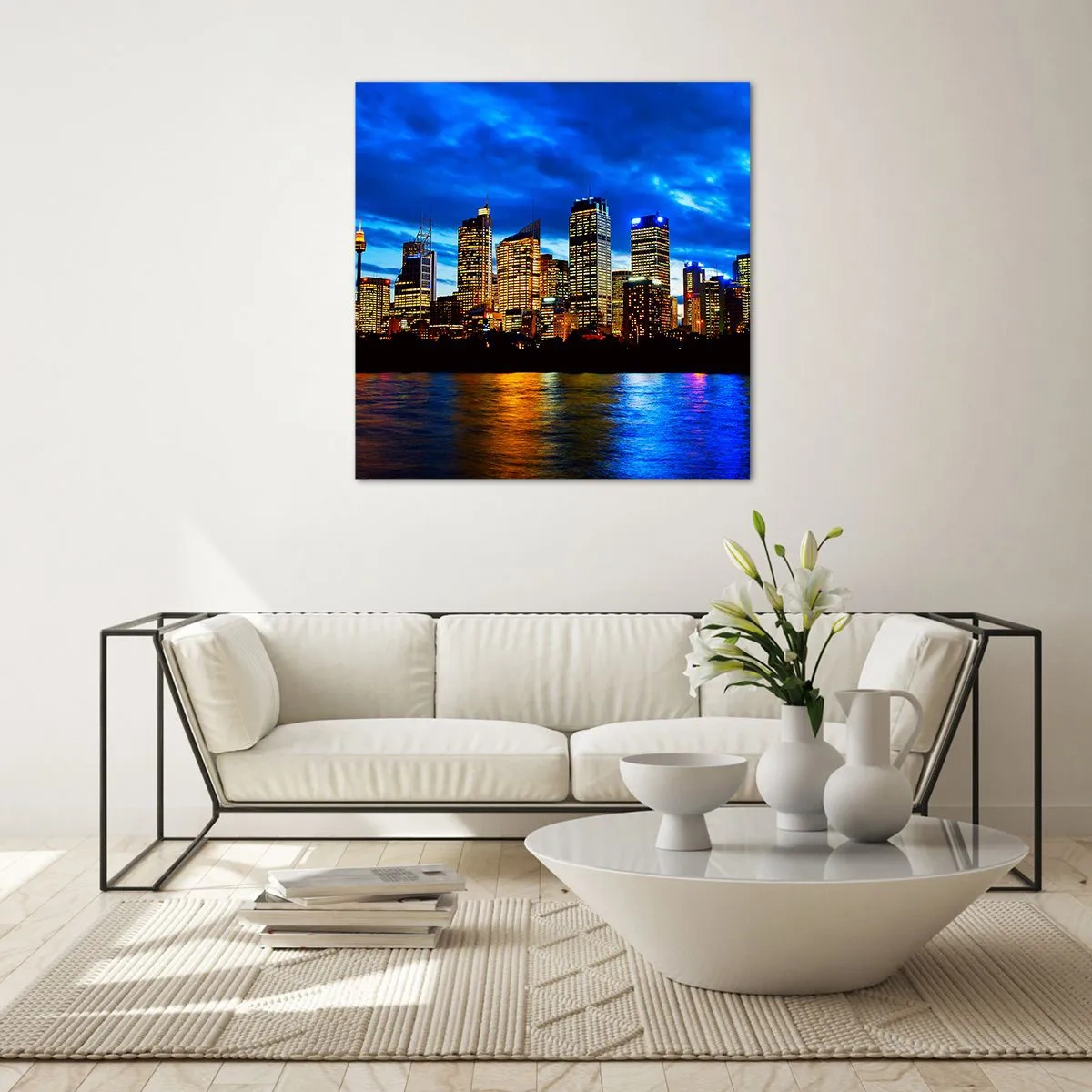 Glass picture - Night of Lights and Colours - 30x30 cm