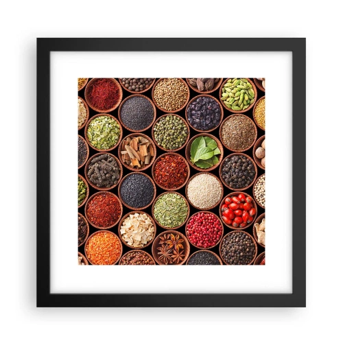 Poster in black frame - All Flavours of the World - 30x30 cm