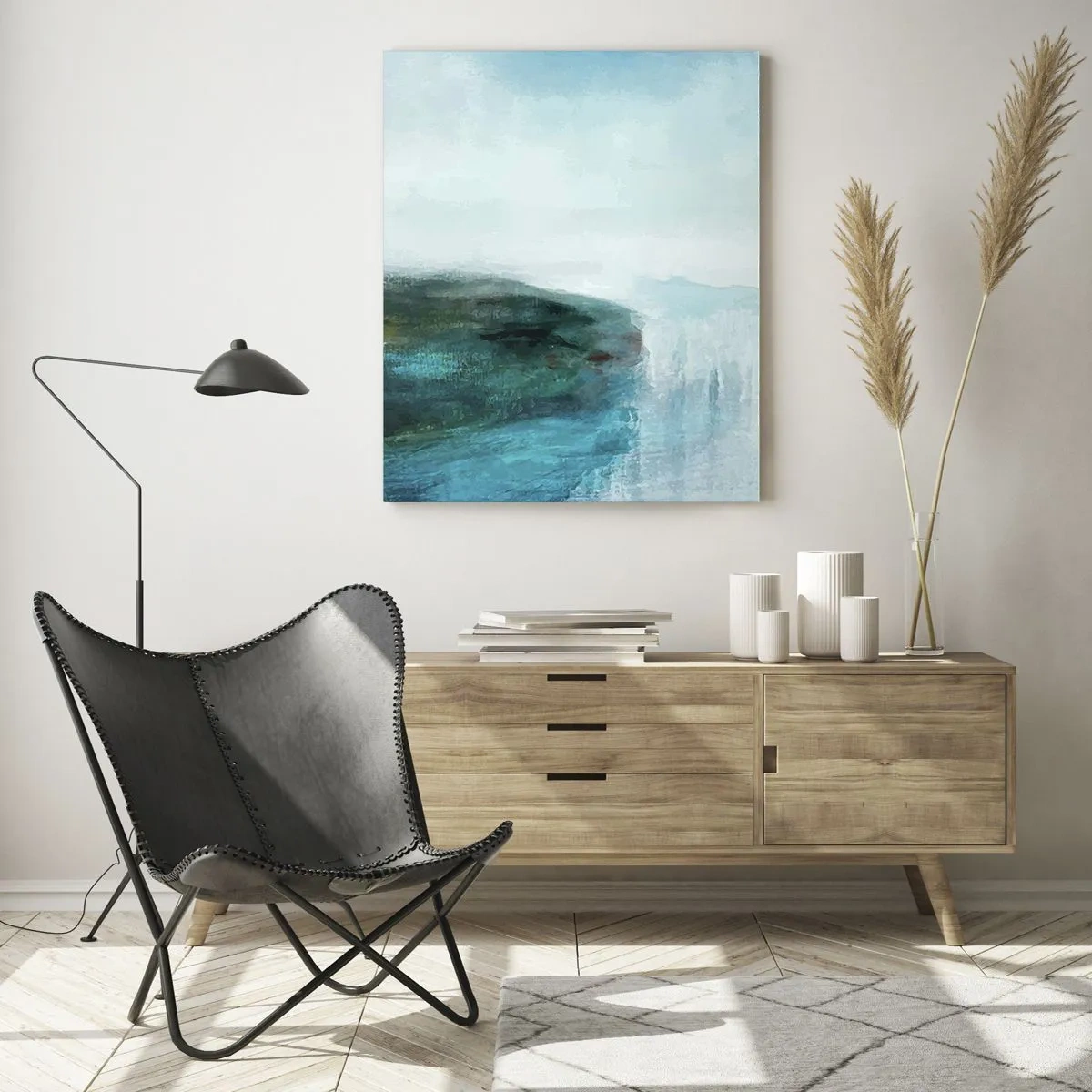 Glass picture - Marine Abstract - 50x70 cm