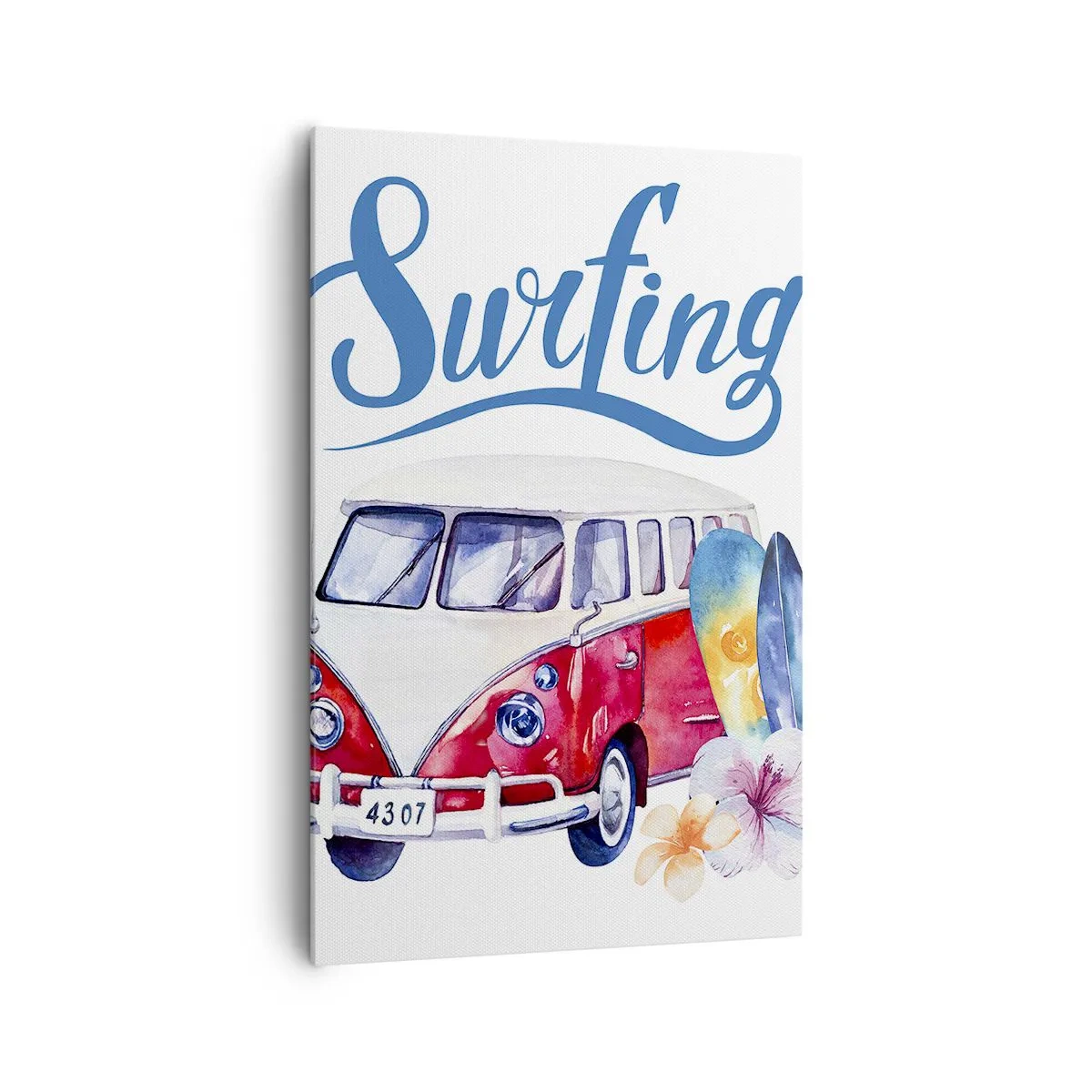 Canvas picture - Surfer's Van - 80x120 cm
