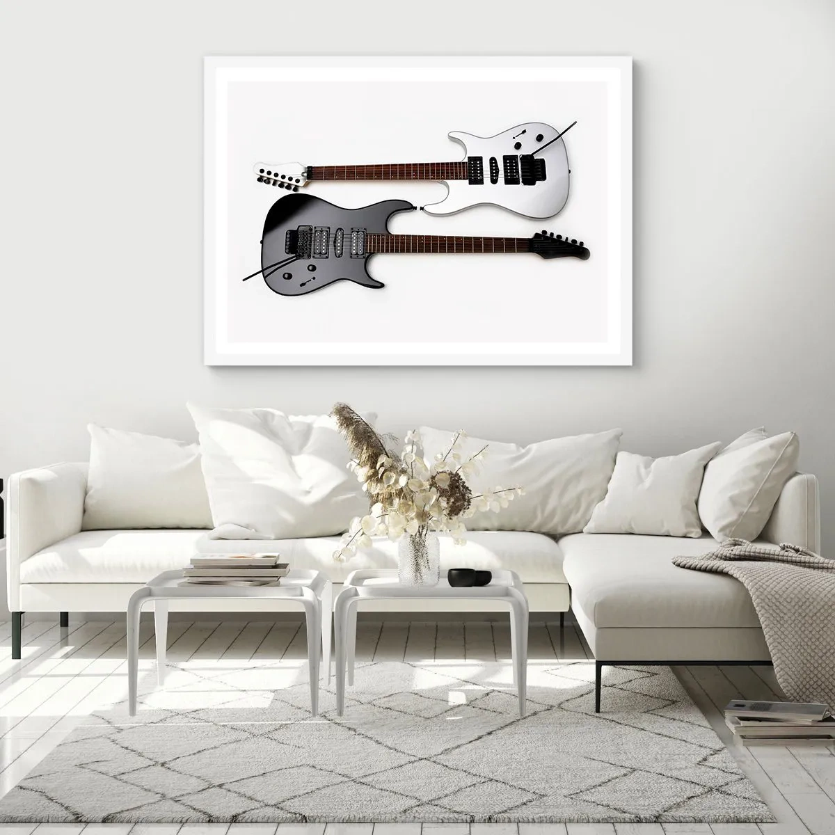 Poster in white frmae - Harmony of Shapes - 91x61 cm