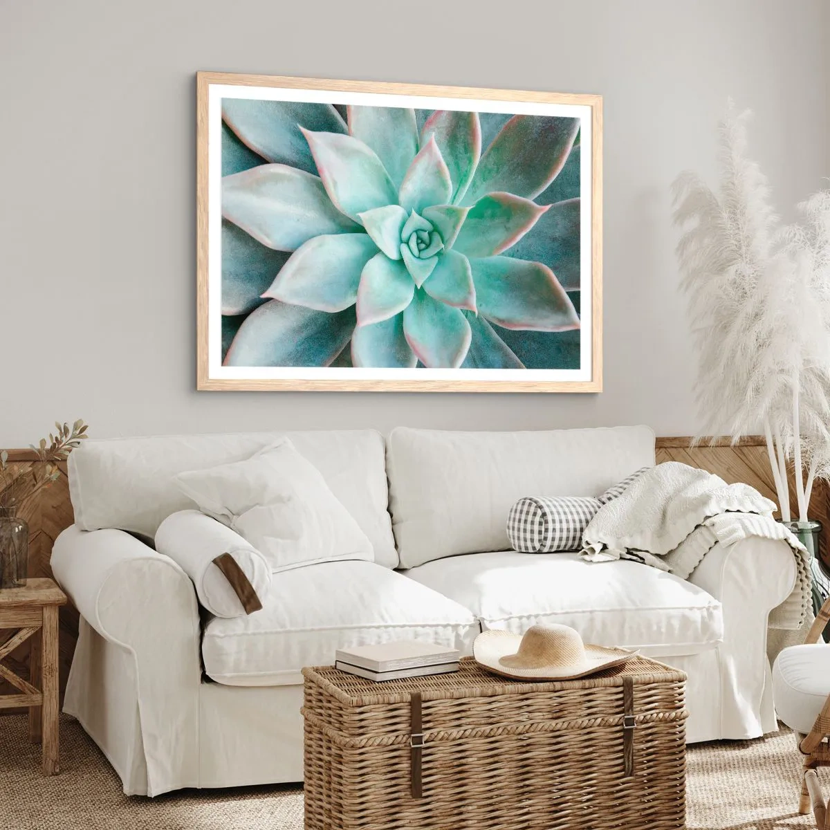 Poster in light oak frame - Heart of a Desert - 40x30 cm