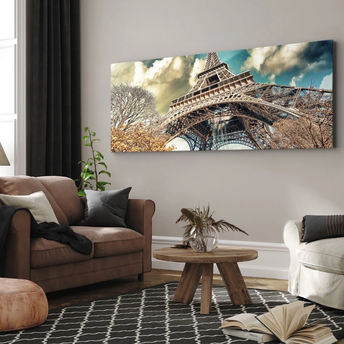 Canvas picture - And in Autumn in Paris… - 120x50 cm