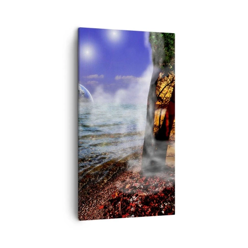 Canvas picture - Surrealistic Landscape - Unity of Nature - 45x80 cm