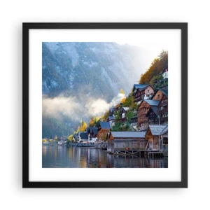Poster in black frame - Alpine Atmosphere - 40x40 cm