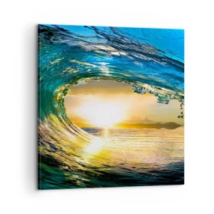 Canvas picture - In an Emerald and Gold Crystal - 60x60 cm