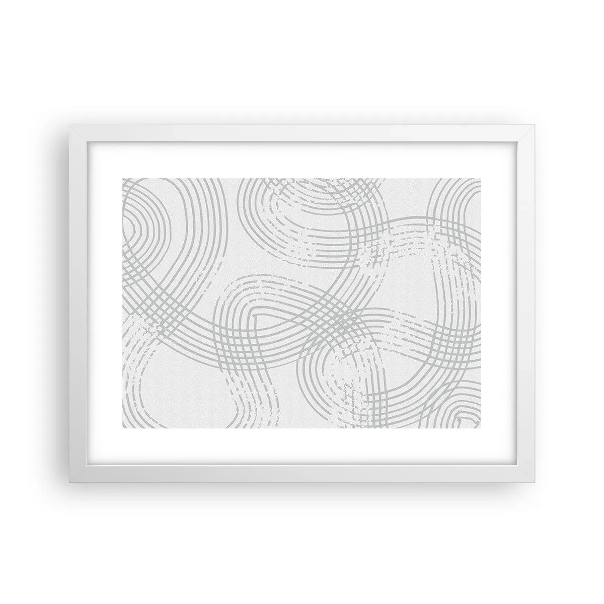 Poster in white frmae - No Straight Line - 40x30 cm