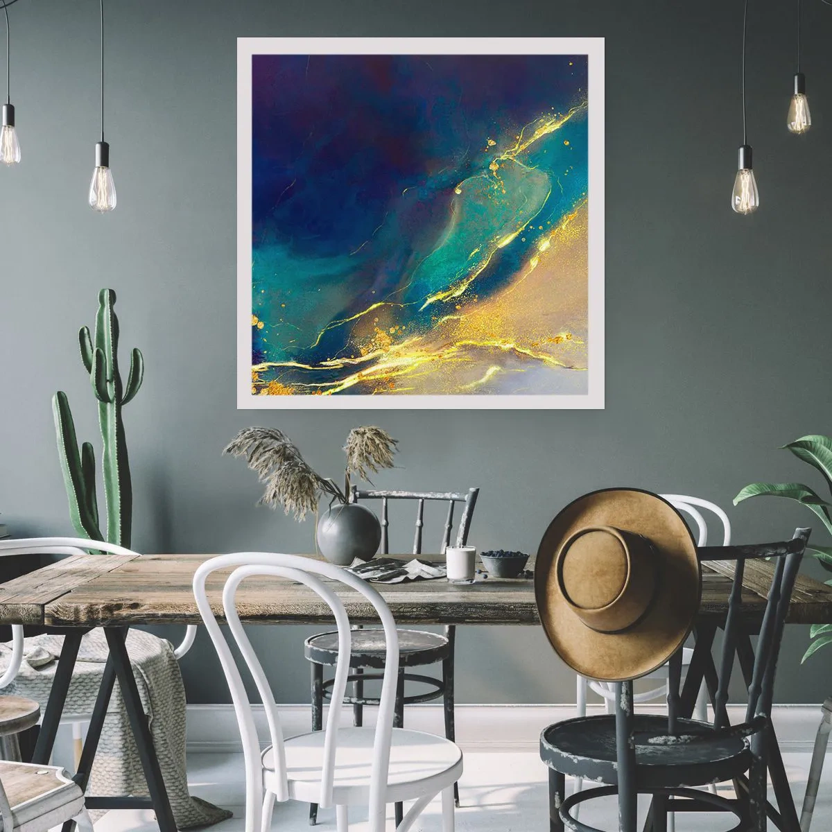 Poster - Golden Flood - 30x30 cm