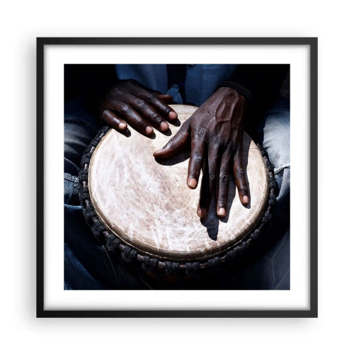 Poster in black frame - Live at Your Own Rhythm - 50x50 cm