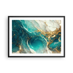 Poster in black frame - Composition with Veins of Gold - 70x50 cm