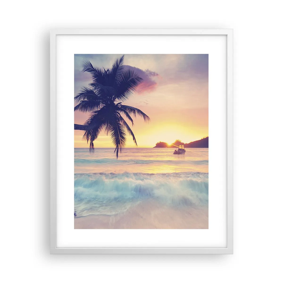 Poster in white frmae - Evening in a Bay - 40x50 cm