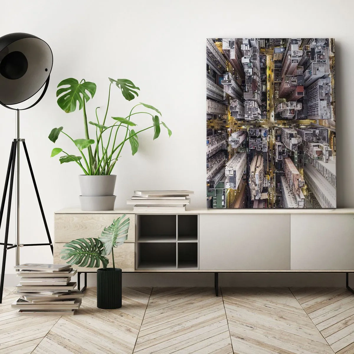 Canvas picture - Greetings from Hong Kong - 55x100 cm