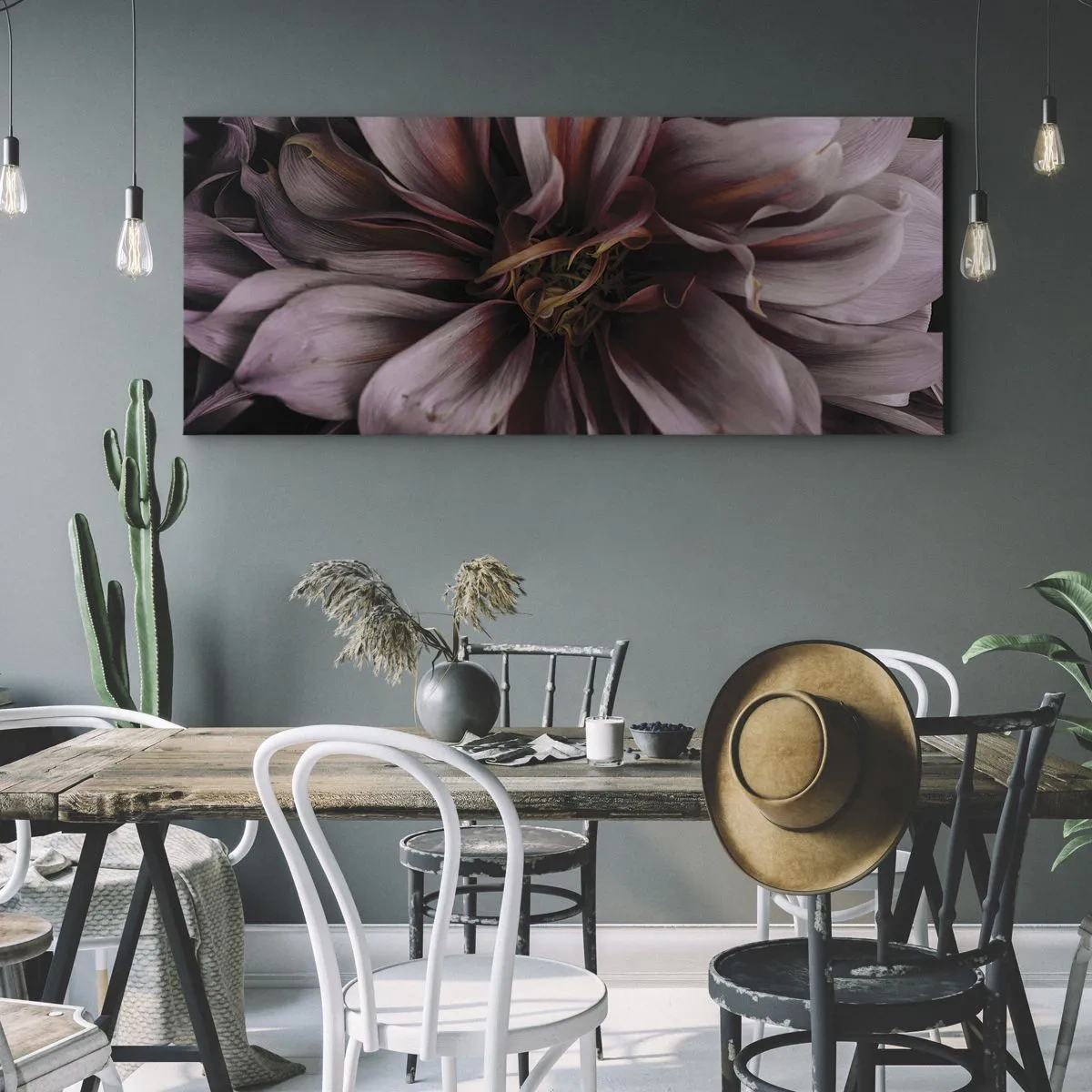 Canvas picture - Flowery Heart - 100x40 cm