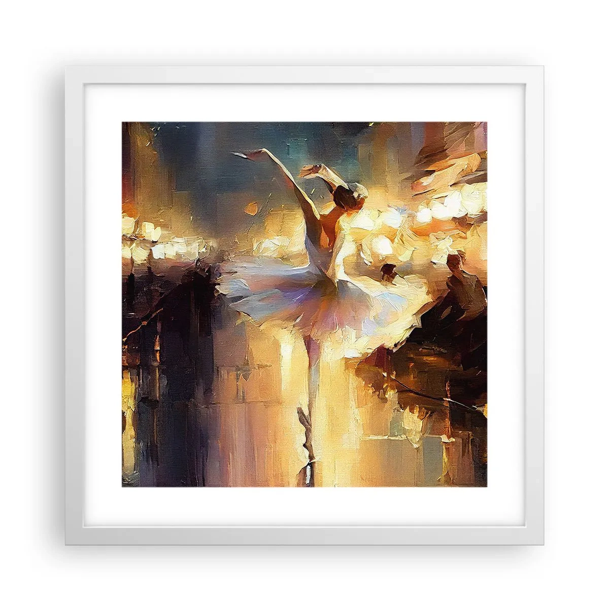 Poster in white frmae - Miracle on the Street - 40x40 cm