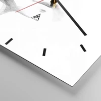 Clock face with lines