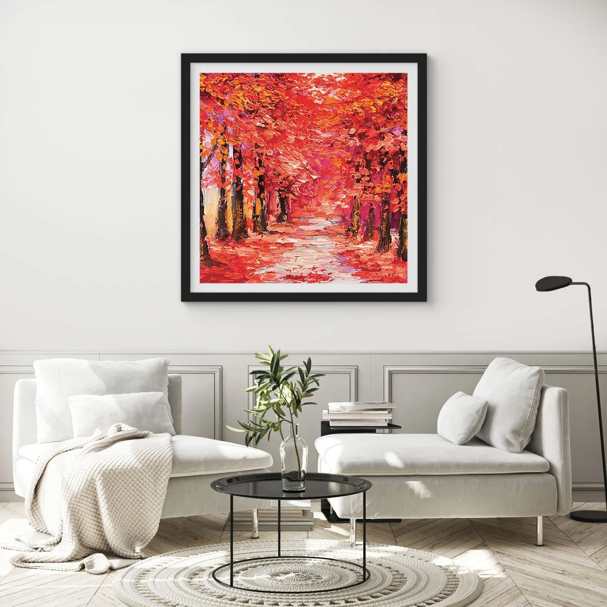 Poster in black frame - Autumnal Impression - 60x60 cm