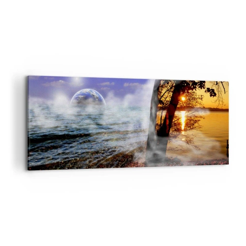 Canvas picture - Surrealistic Landscape - Unity of Nature - 120x50 cm