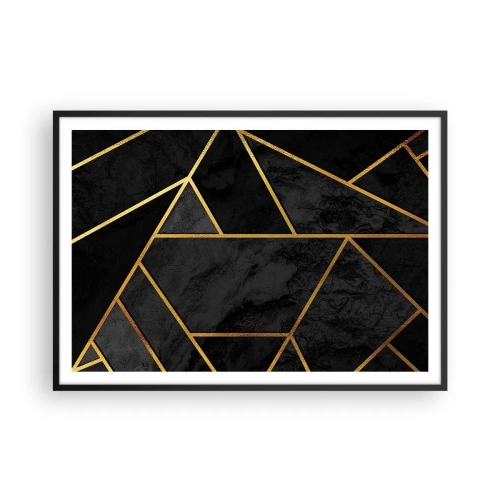 Poster in black frame - Darkness and Brighness - 100x70 cm