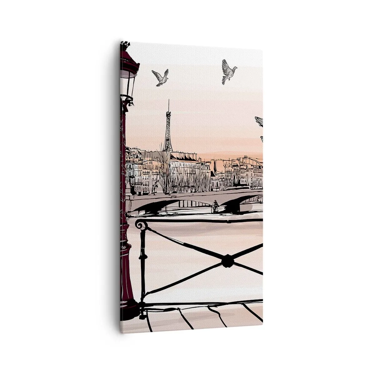 Canvas picture - Over the Roofs of Paris - 55x100 cm
