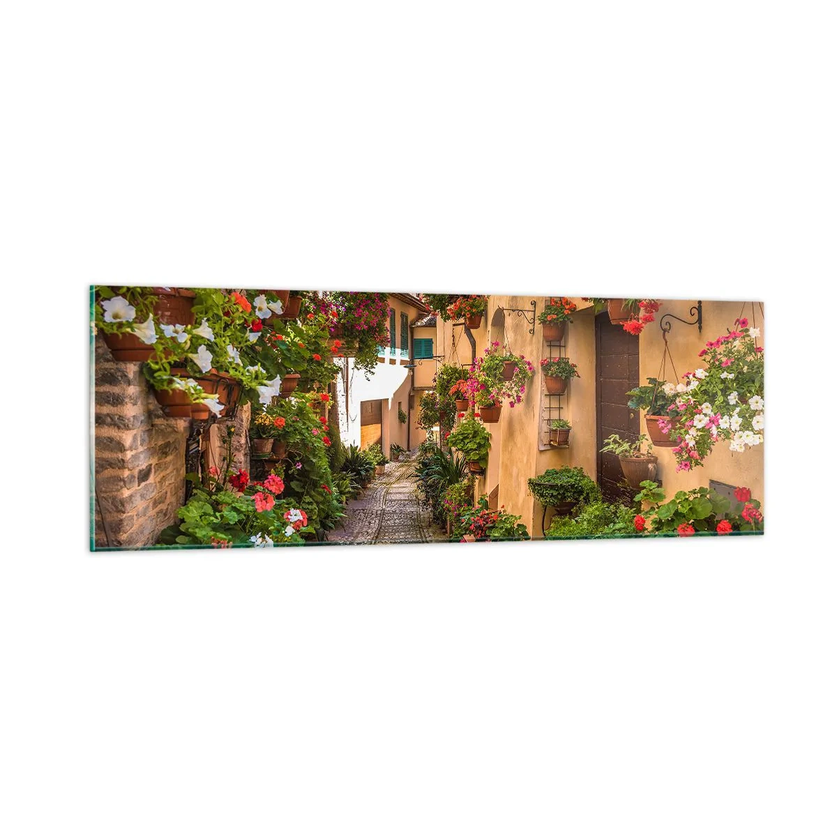 Glass picture - Italian Back Street - 90x30 cm