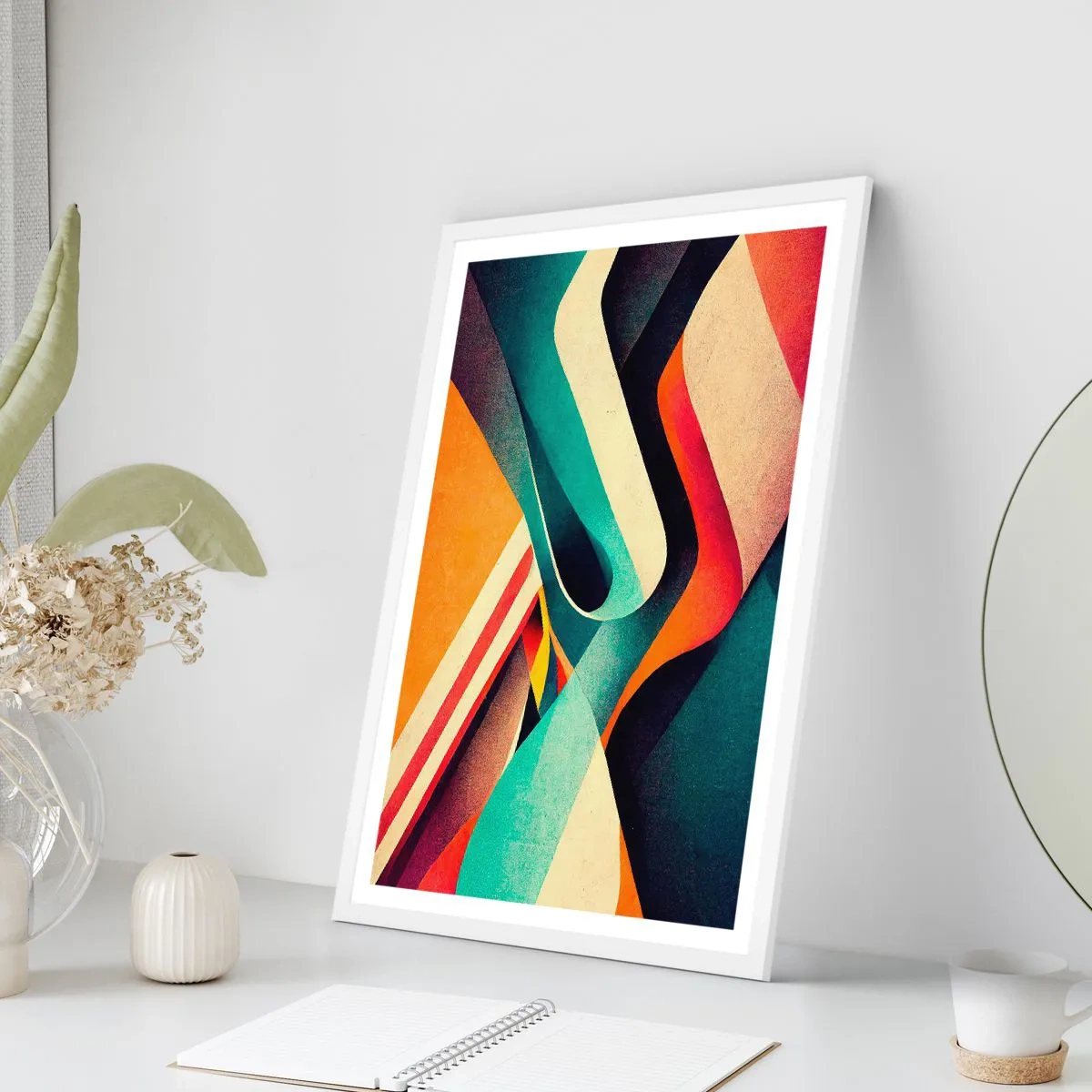 Poster in white frmae - Intense Composition - 50x70 cm