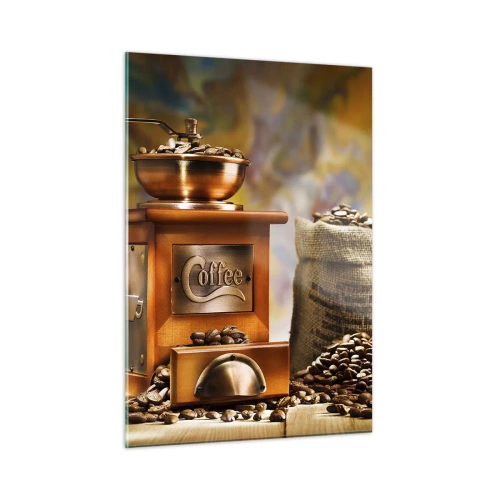 Glass picture - Grains Crunching, Grinder Rumbling - 50x70 cm