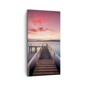 Canvas picture - Mild Flame of an Evening - 55x100 cm