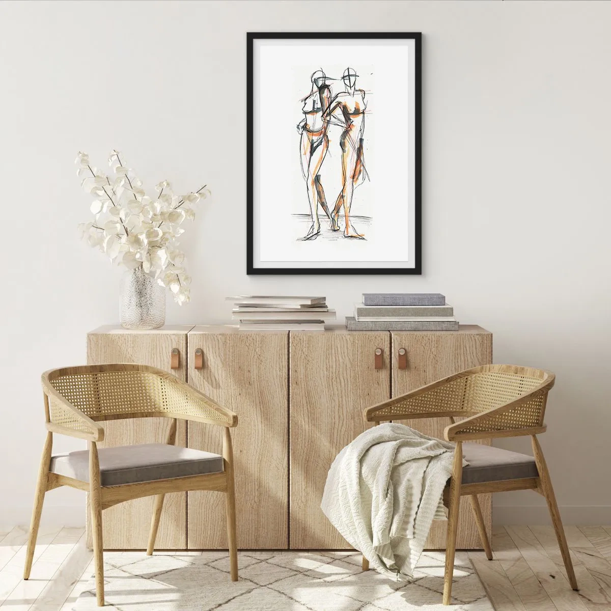 Poster in black frame - Study of Grace - 70x100 cm