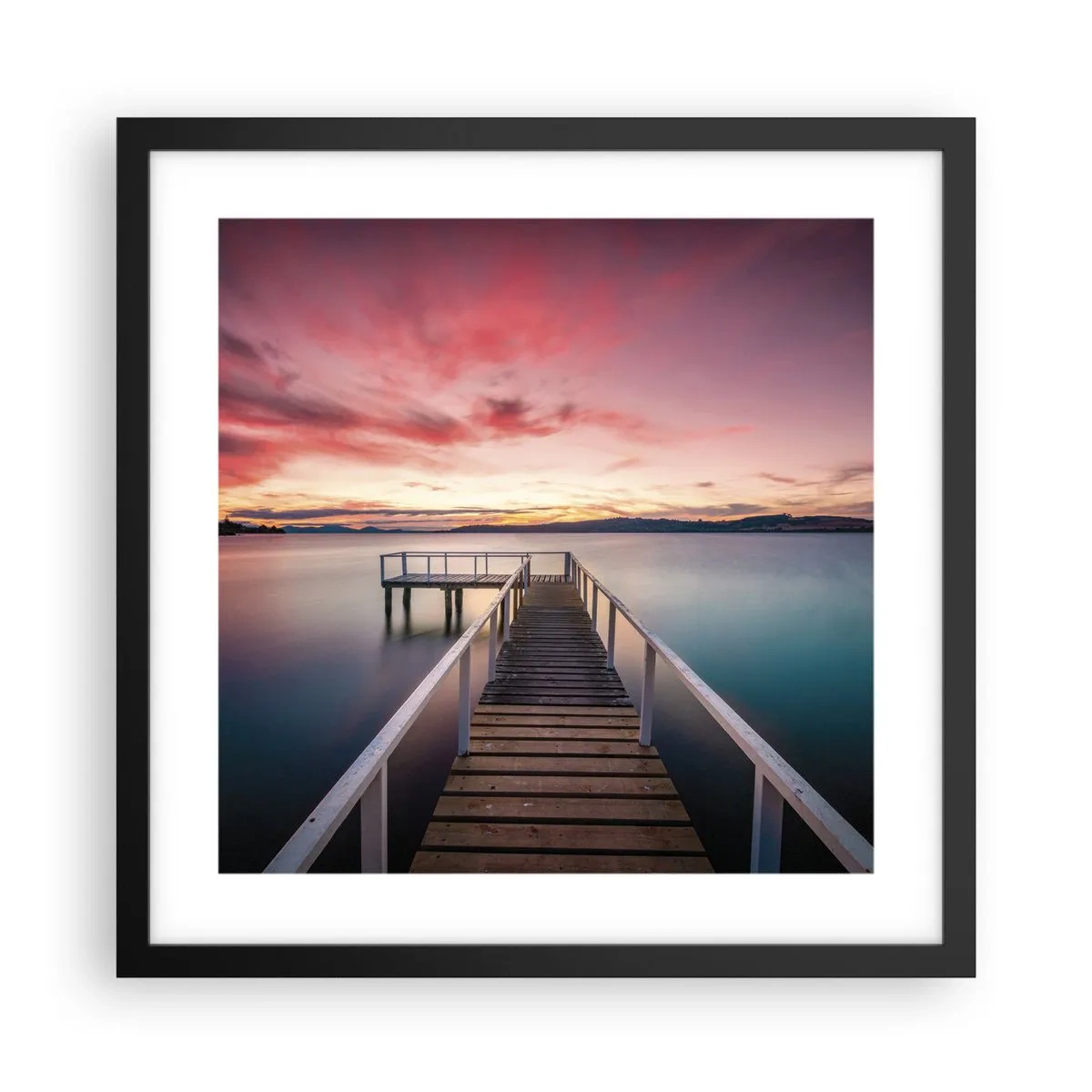 Poster in black frame - Mild Flame of an Evening - 40x40 cm