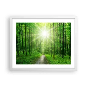 Poster in white frmae - Green Cathedral - 50x40 cm