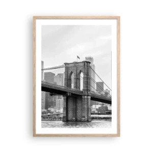 Poster in light oak frame - New York Style  - 50x70 cm