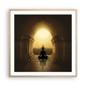 Poster in light oak frame - Full Harmony - 60x60 cm