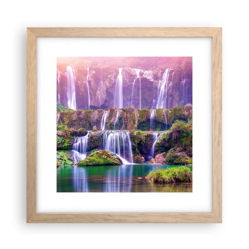 Poster in light oak frame - Stairway to Heaven - 30x30 cm