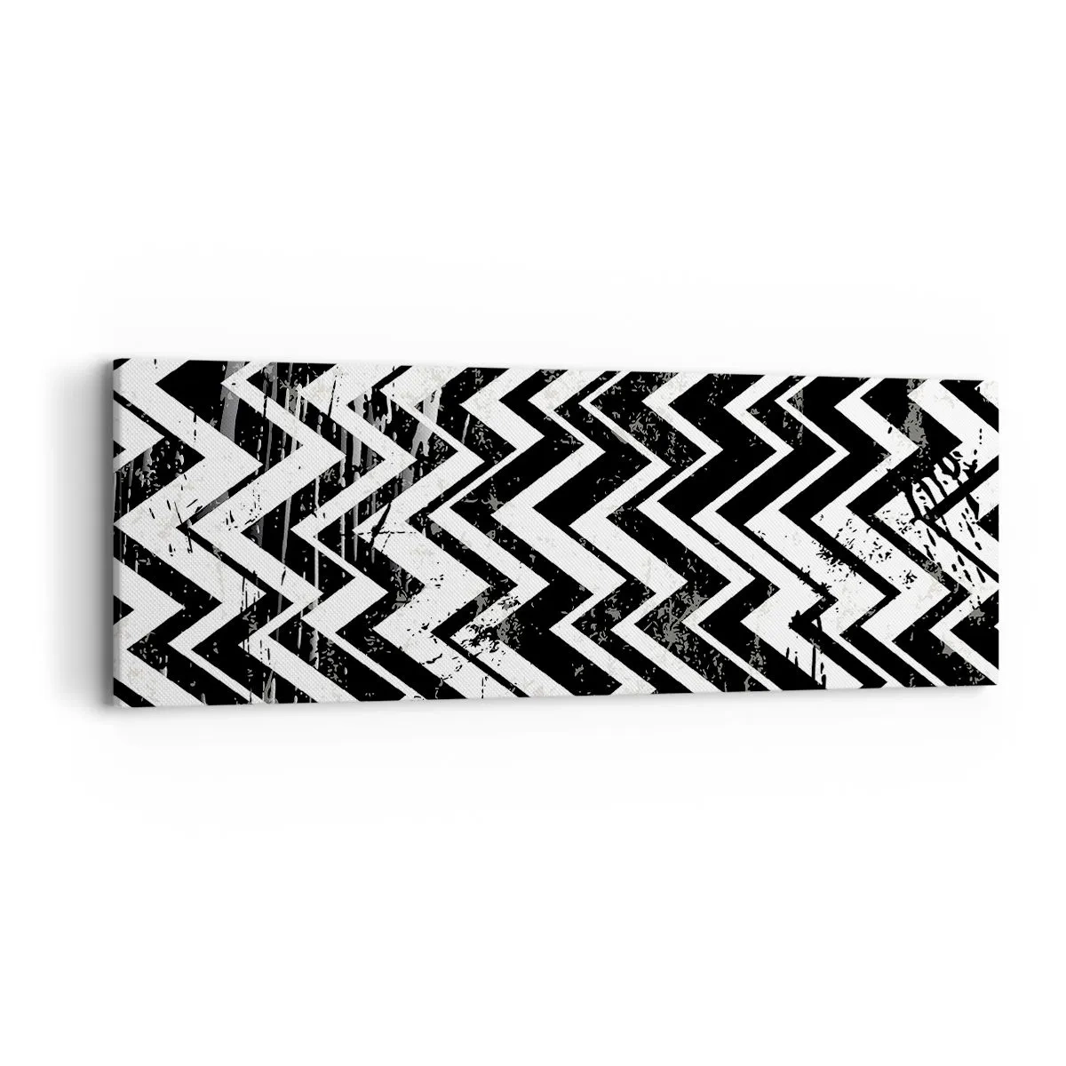 Canvas picture - Zig-White Zag-Black - 90x30 cm