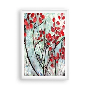 Poster in white frmae - Tree in Scarlet - 61x91 cm