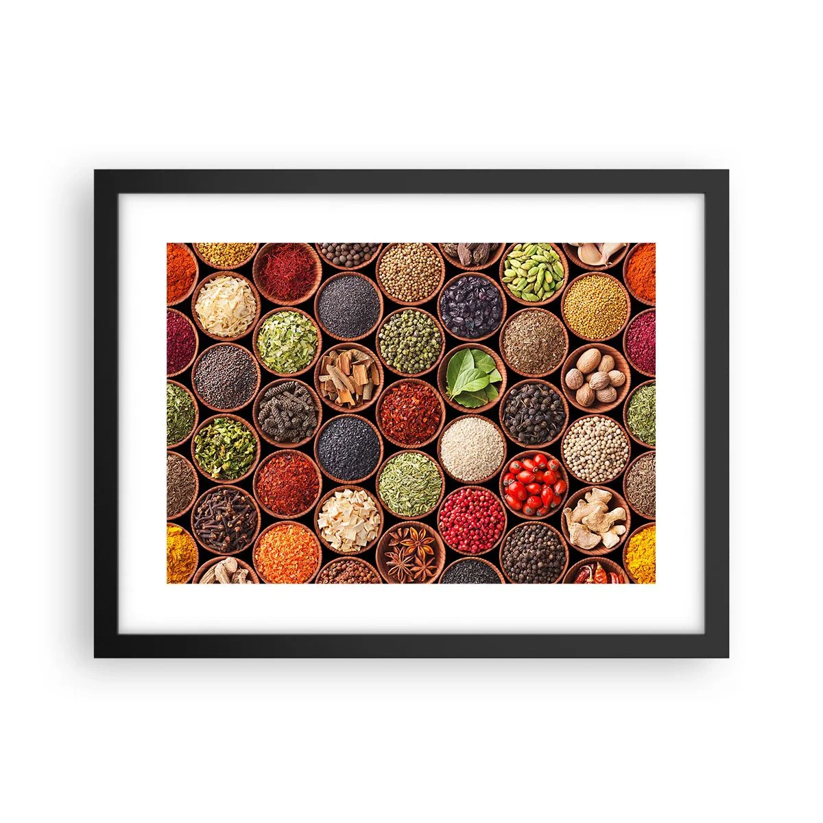 Poster in black frame - All Flavours of the World - 40x30 cm