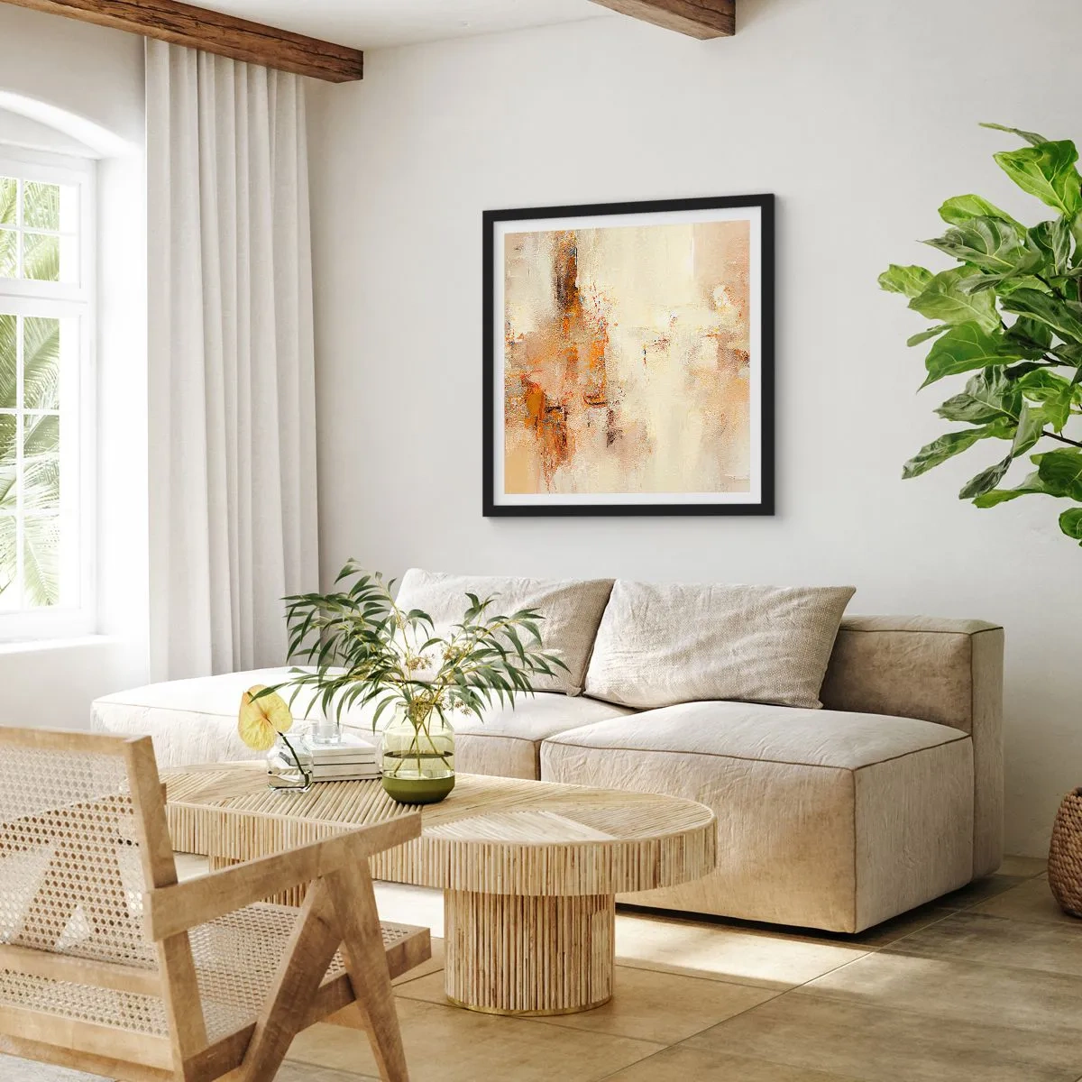 Poster in black frame - Soul of Amber - 60x60 cm