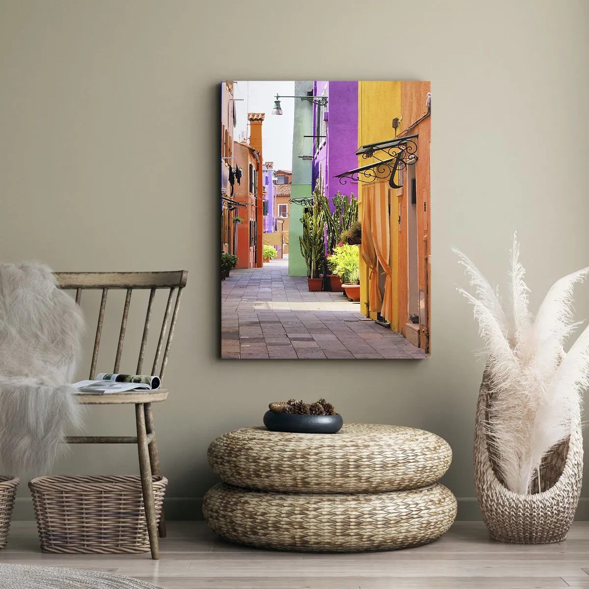 Canvas picture - Rainbow Alley - 55x100 cm