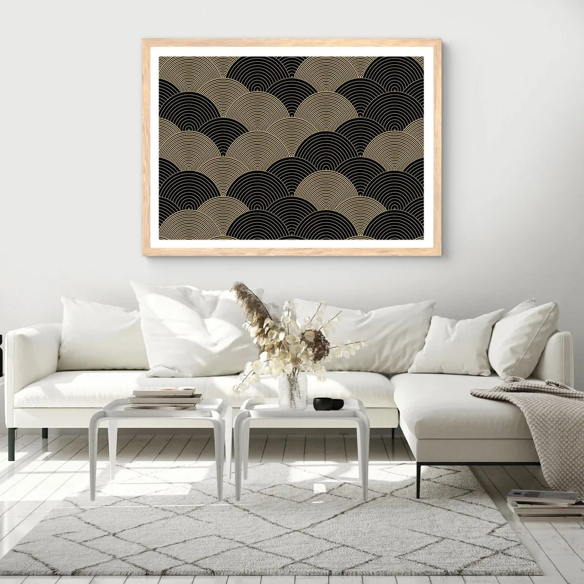 Poster in light oak frame - Unity in Multitude - 91x61 cm