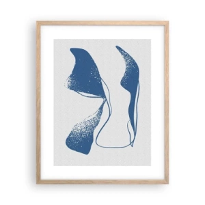 Poster in light oak frame - Abstract with Wings - 40x50 cm