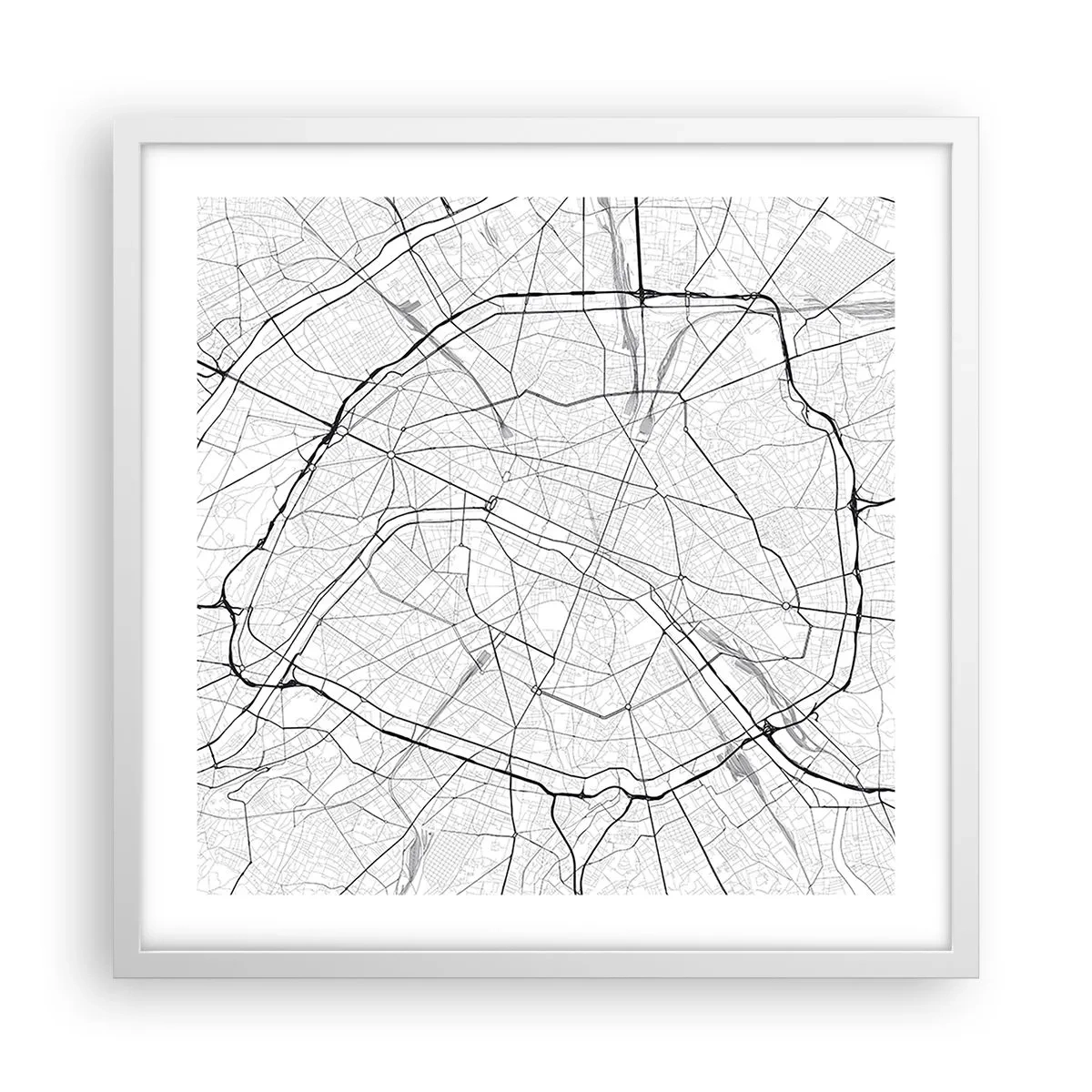 Poster in white frmae - Flower of Paris - 50x50 cm