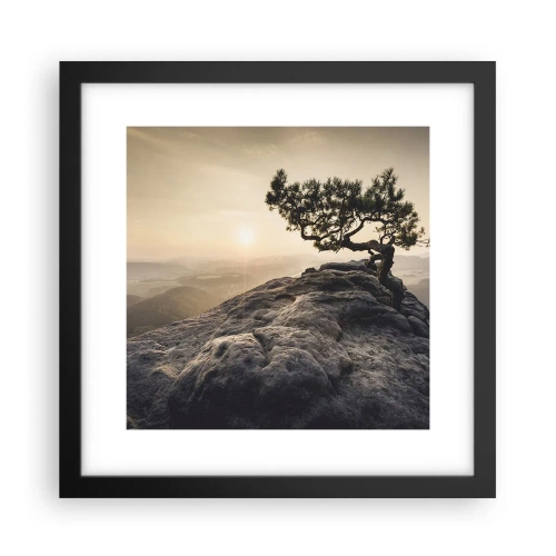 Poster in black frame - Life Always Wins - 30x30 cm