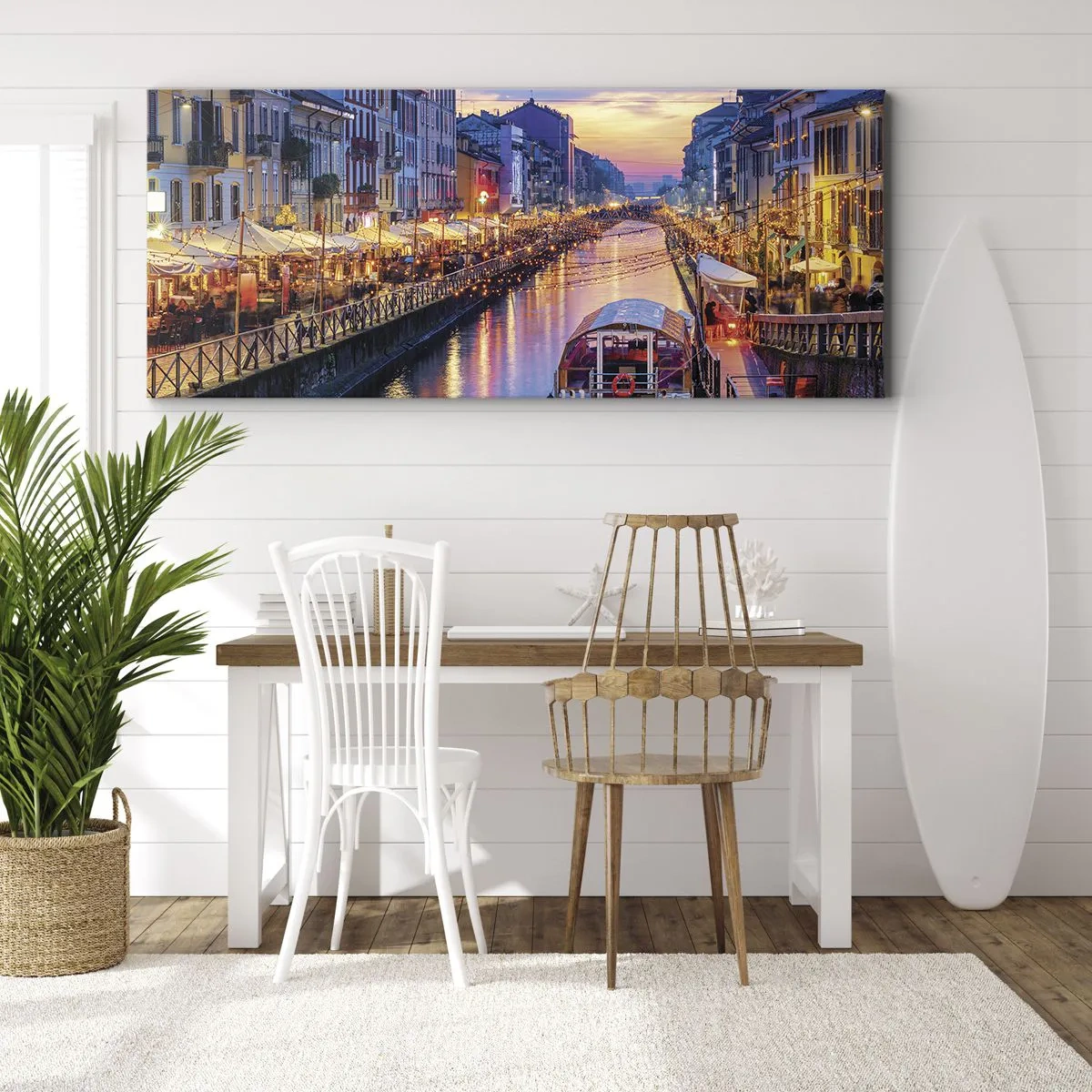 Canvas picture - Evening of Light and Fun - 120x50 cm