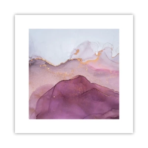 Poster - Waves of Violet and Purple - 30x30 cm