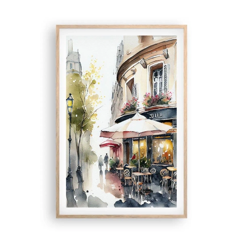 Poster in light oak frame - Morning in Paris - 61x91 cm