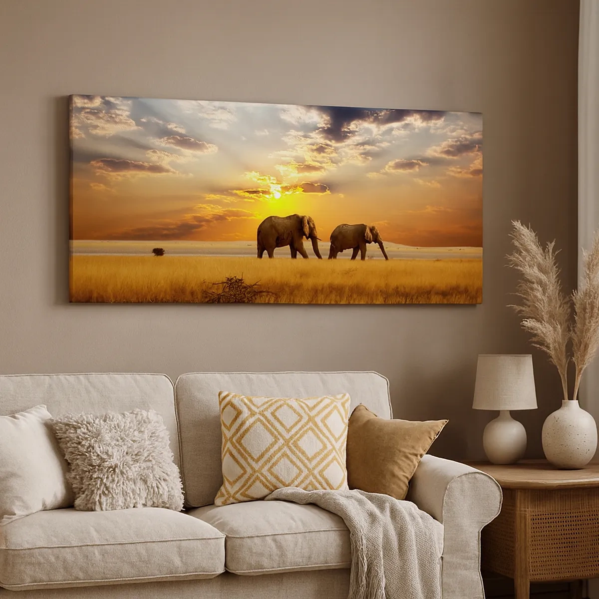 Canvas picture - Family Walk - 30x30 cm