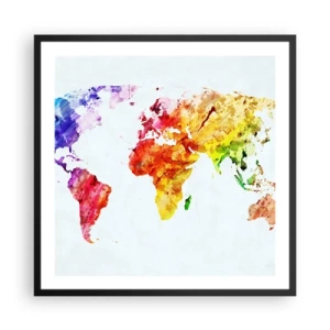 Poster in black frame - All Colours of Light - 60x60 cm