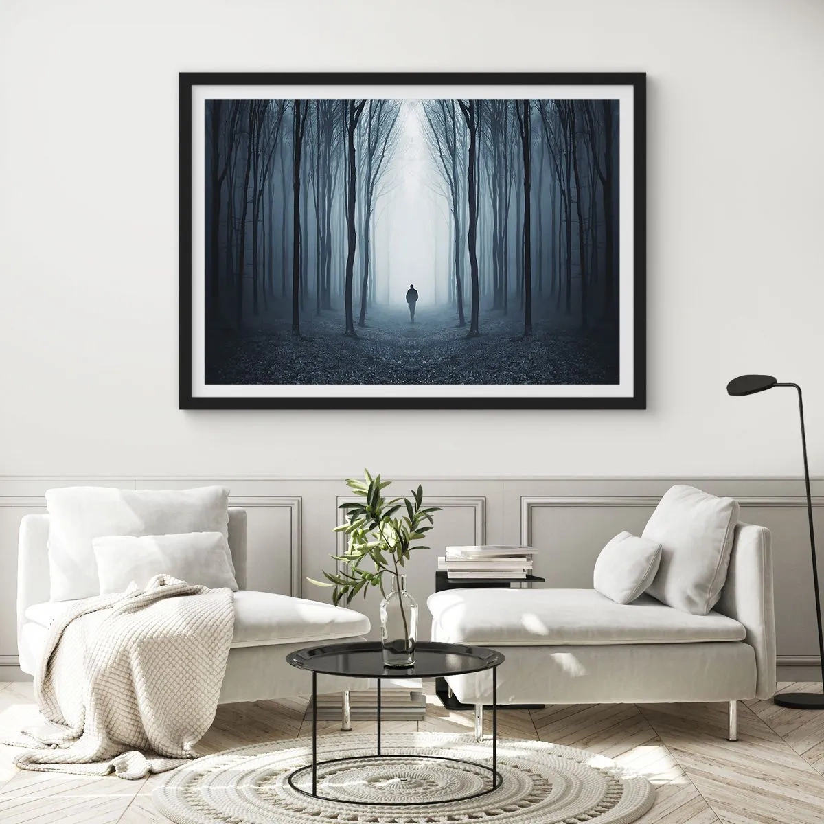 Poster in black frame - And Everything is Straight and Bright - 91x61 cm